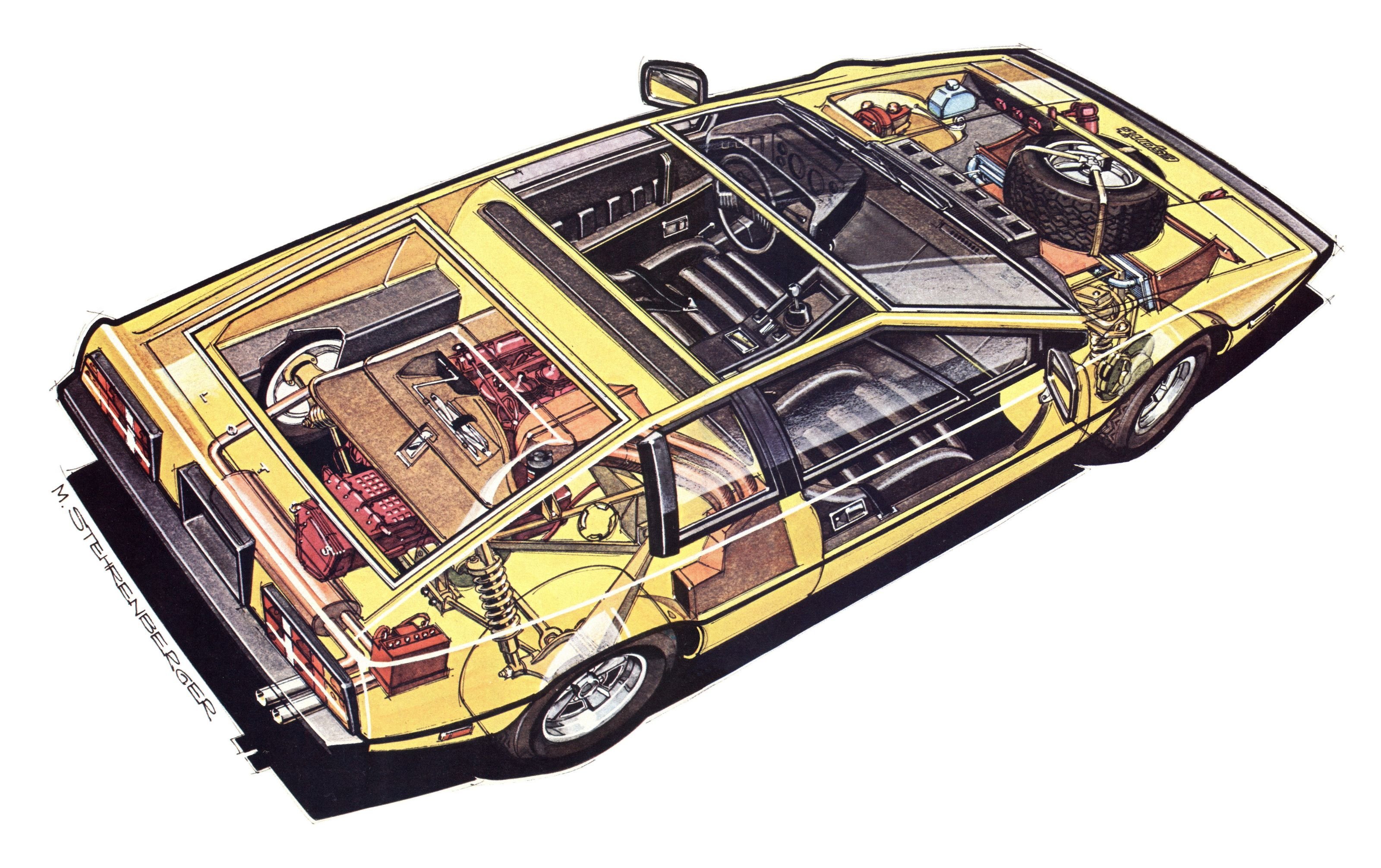 lotus, Esprit, Technical, Cars, Cutaway Wallpaper