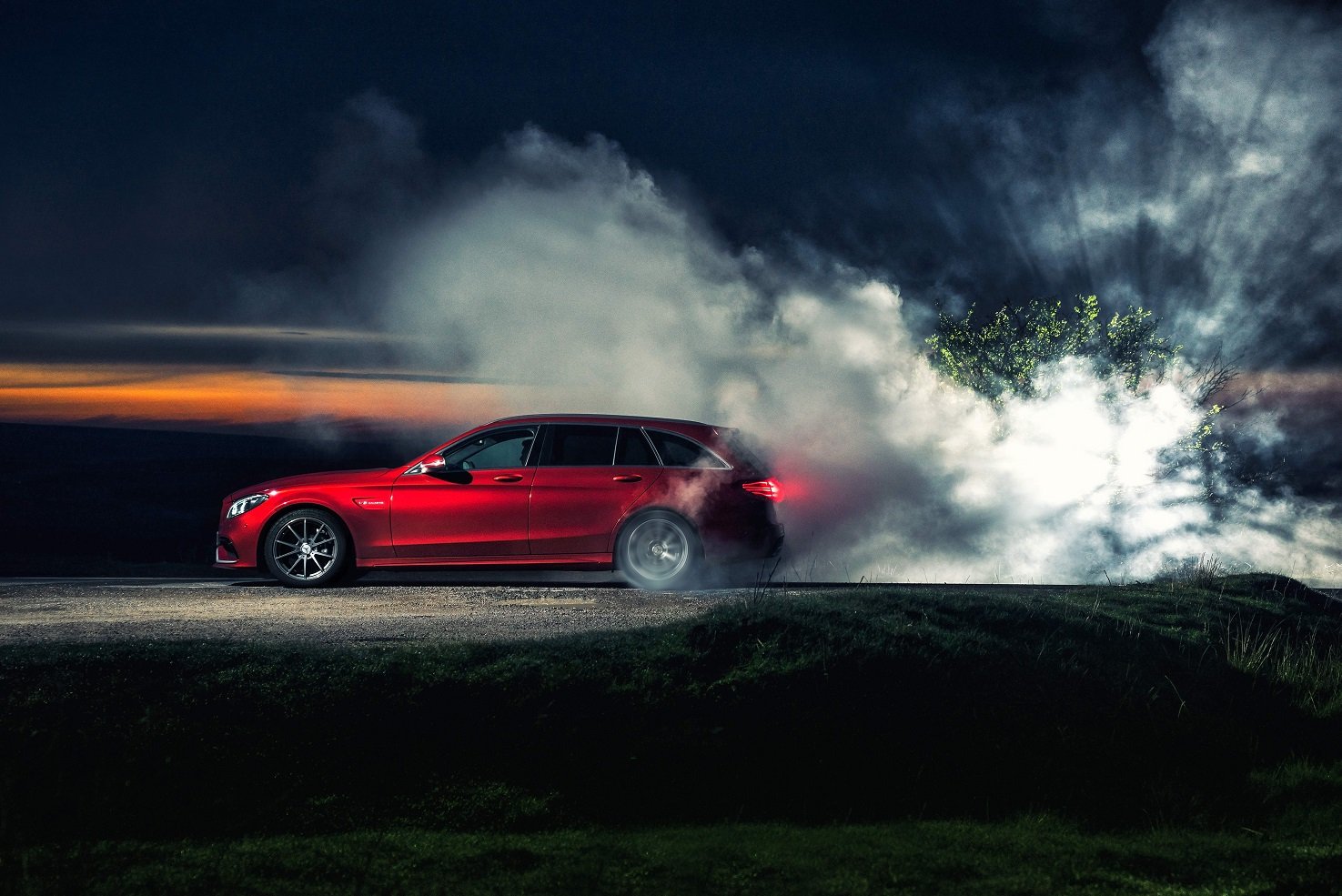 mercedes, Amg, C63, Estate, Uk spec, S205, 2015, Cars, Wagon, Red Wallpaper