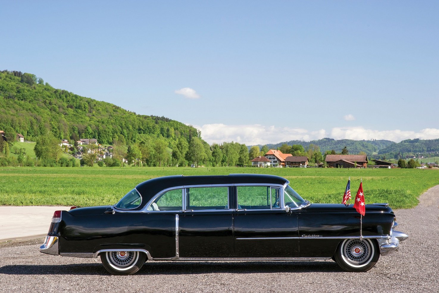 1955, Cadillac, Fleetwood, Seventy five, Black, Presidential, Limousine, Cars, Classic Wallpaper