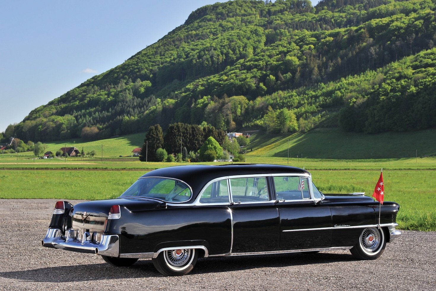1955, Cadillac, Fleetwood, Seventy five, Black, Presidential, Limousine, Cars, Classic Wallpaper
