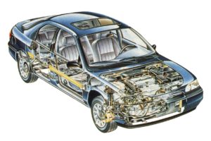 1993, Ford, Mondeo, Cars, Technical, Cutaway