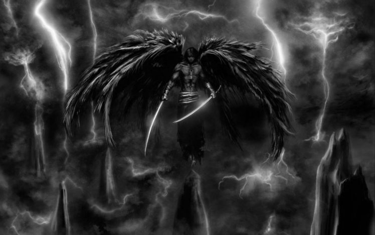 dark, Fantasy, Angel, Art, Artwork, Evil HD Wallpaper Desktop Background