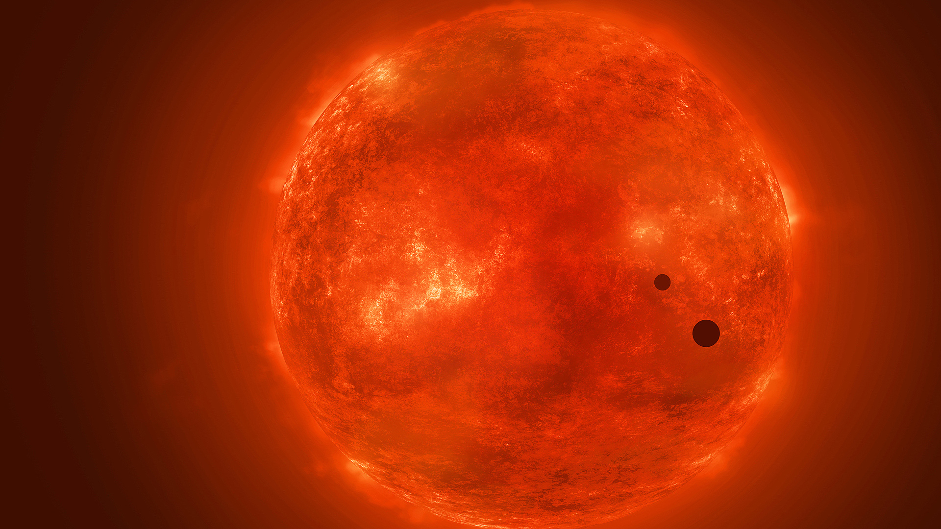 silhouette, Space, Heat, Star, Planet, Sun Wallpaper