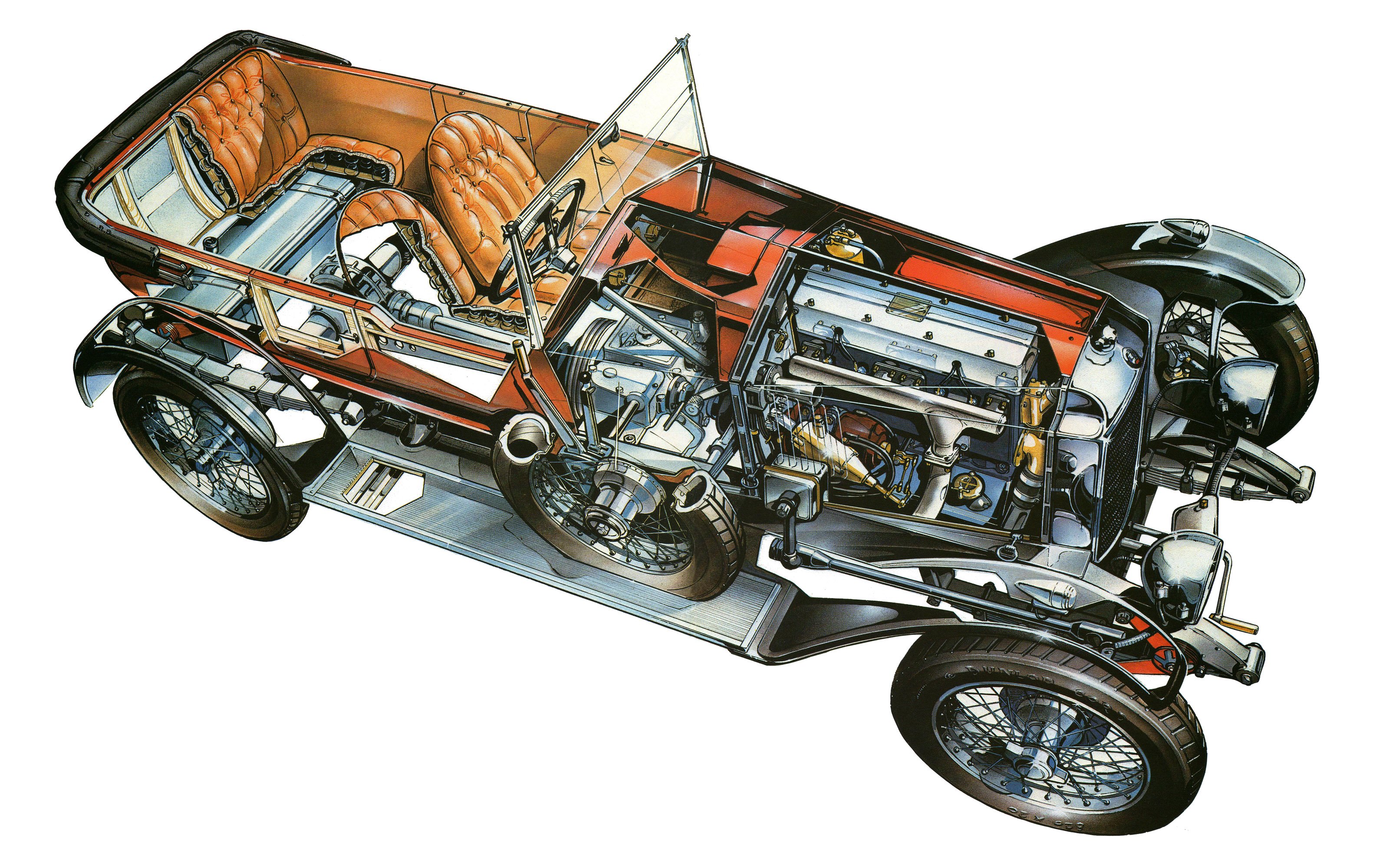 98, Classic, Cars, Technical, Cutaway Wallpaper