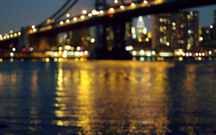 bridge river city night lights HD Wallpaper Desktop Background