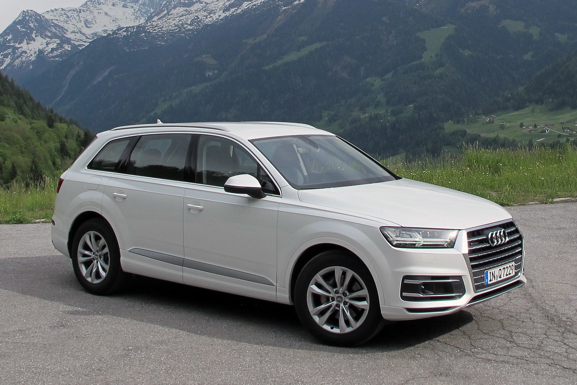 2017, Audi q7, Cars, Suv, White Wallpaper