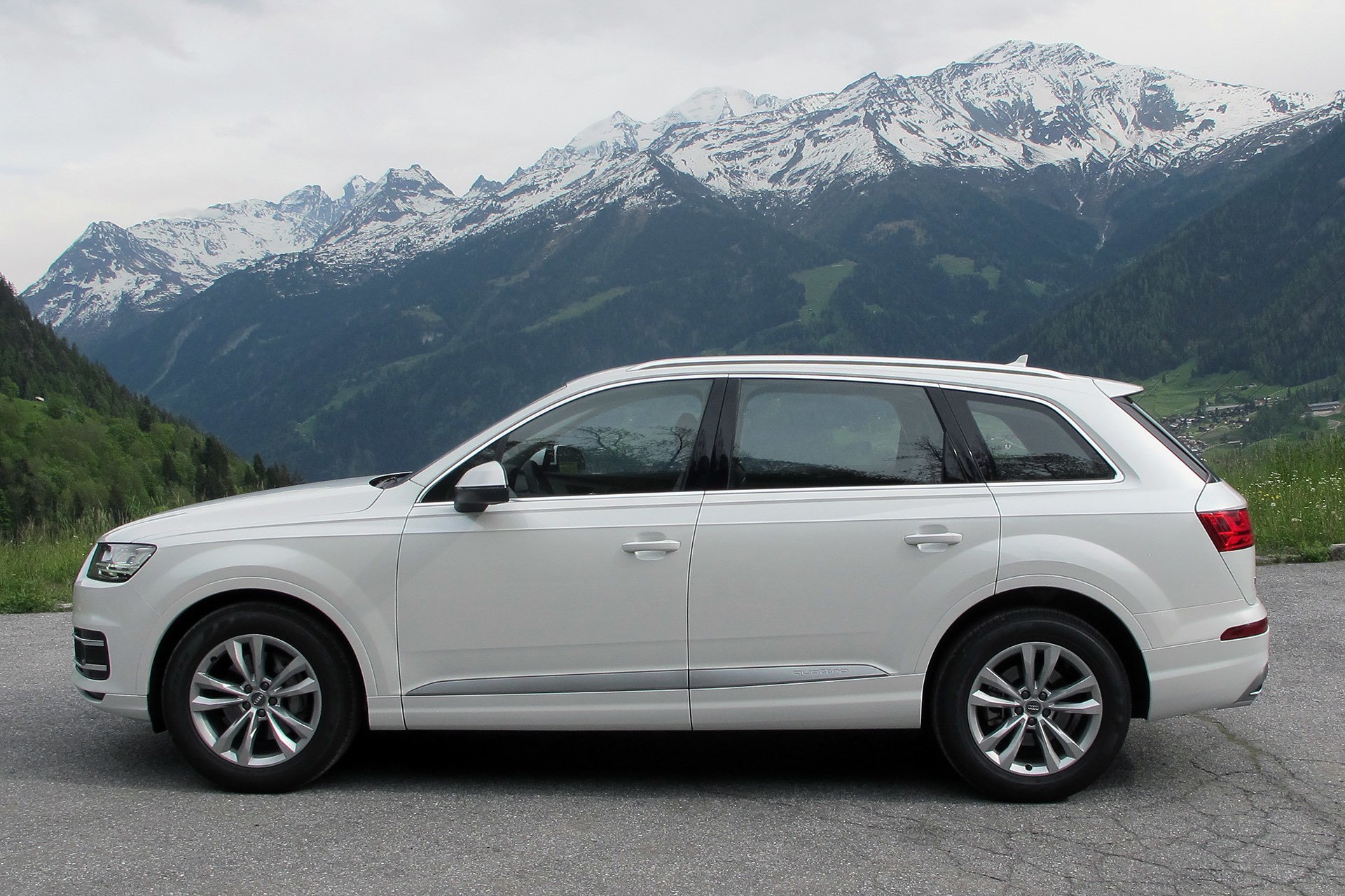 2017, Audi q7, Cars, Suv, White Wallpaper