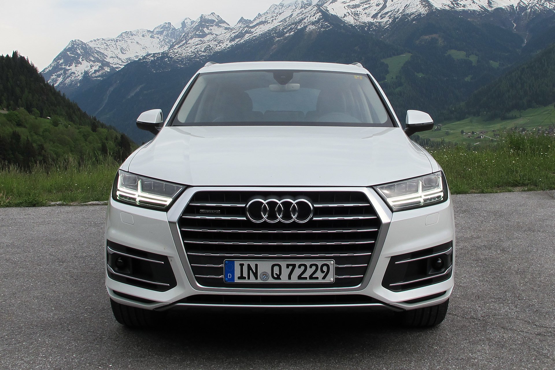 2017, Audi q7, Cars, Suv, White Wallpaper