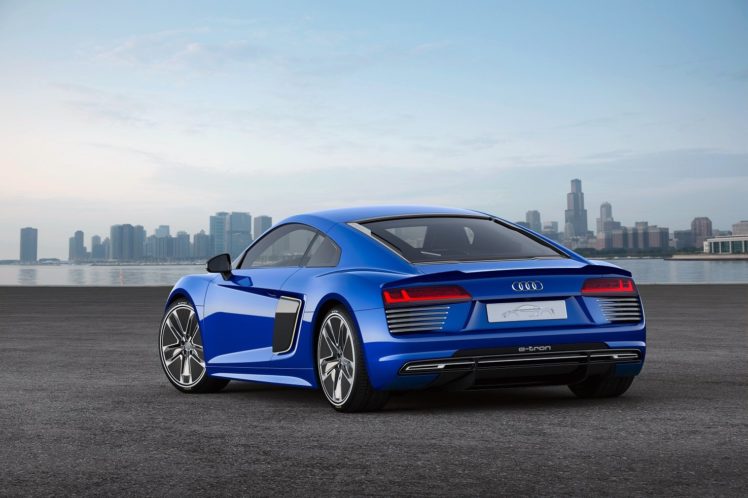 audi r8, E tron, Piloted, Driving, Concept, 2015, Cars, Coupe, Blue HD Wallpaper Desktop Background