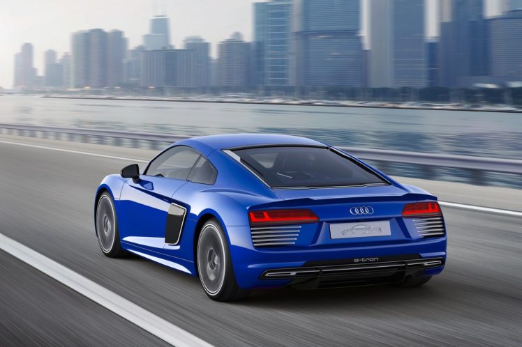 audi r8, E tron, Piloted, Driving, Concept, 2015, Cars, Coupe, Blue HD Wallpaper Desktop Background