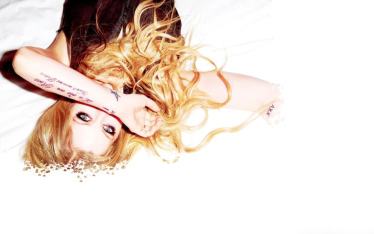 avril, Lavigne, Women, Girls, Blonde, Singer, Tattoo HD Wallpaper Desktop Background