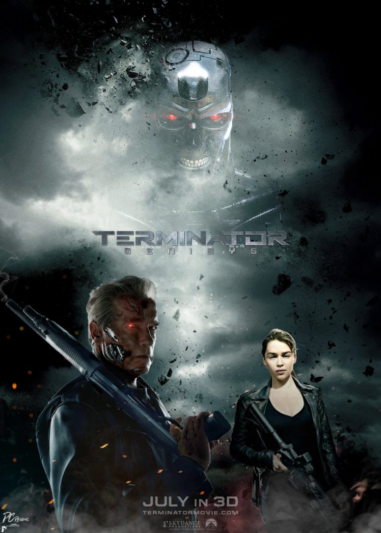 terminator, Genisys, Sci fi, Futuristic, Action, Fighting, Warrior, Robot, Cyborg, 1genisys, Poster HD Wallpaper Desktop Background