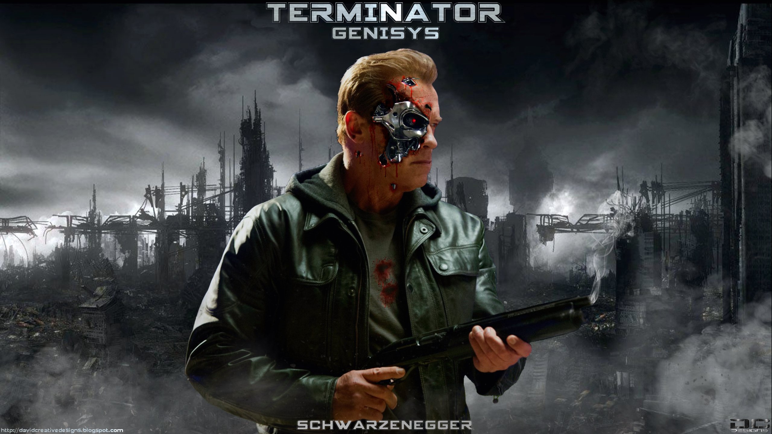 terminator, Genisys, Sci fi, Futuristic, Action, Fighting, Warrior, Robot, Cyborg, 1genisys, Poster Wallpaper