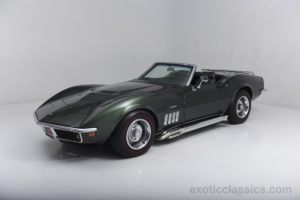 1969, Chevrolet, Corvette, Stingray, C3, Convertible, Classic, Cars, Dark, Green