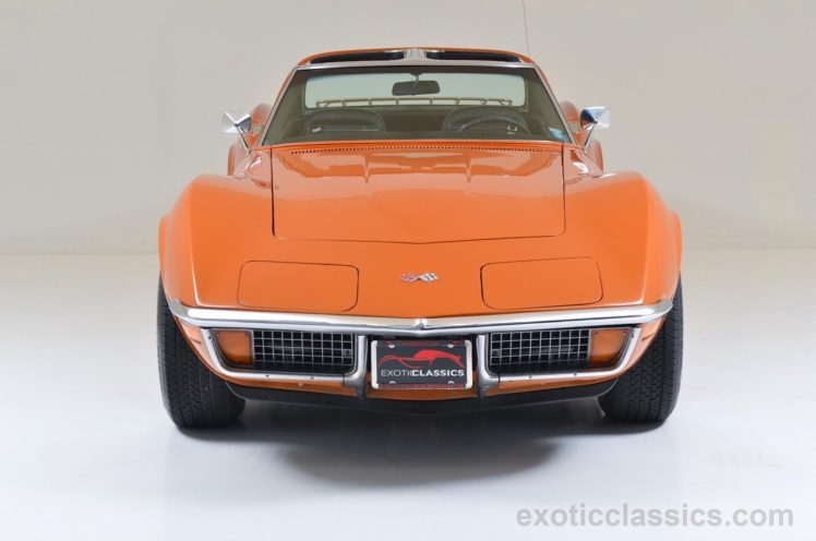 1972, Chevrolet, Corvette, Stingray, C3, Classic, Cars, Orange HD Wallpaper Desktop Background