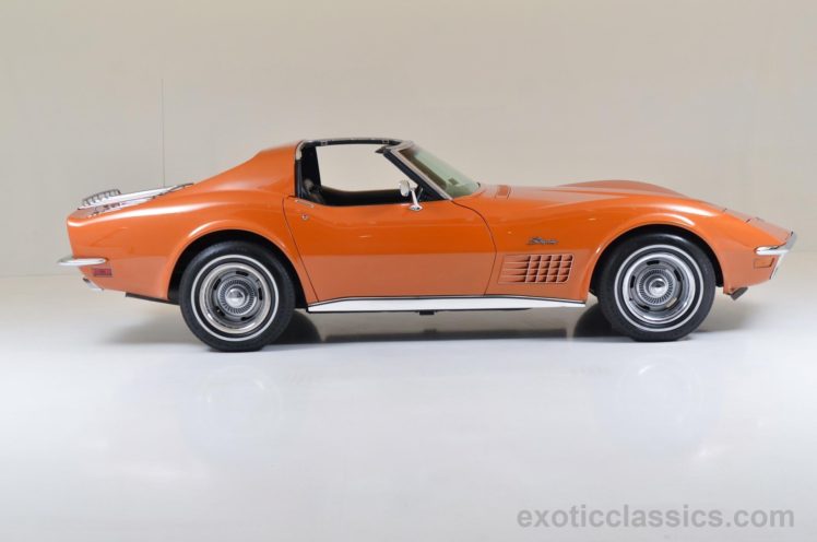 1972, Chevrolet, Corvette, Stingray, C3, Classic, Cars, Orange HD Wallpaper Desktop Background