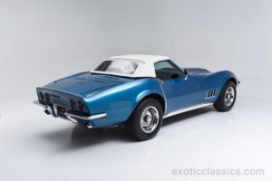 1968, Chevrolet, Corvette, Stingray, C3, Convertible, Classic, Cars, Blue