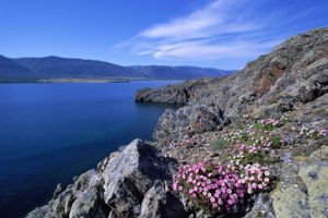rocky, Shoreline, Barakchin, Island, Lake, Baikal