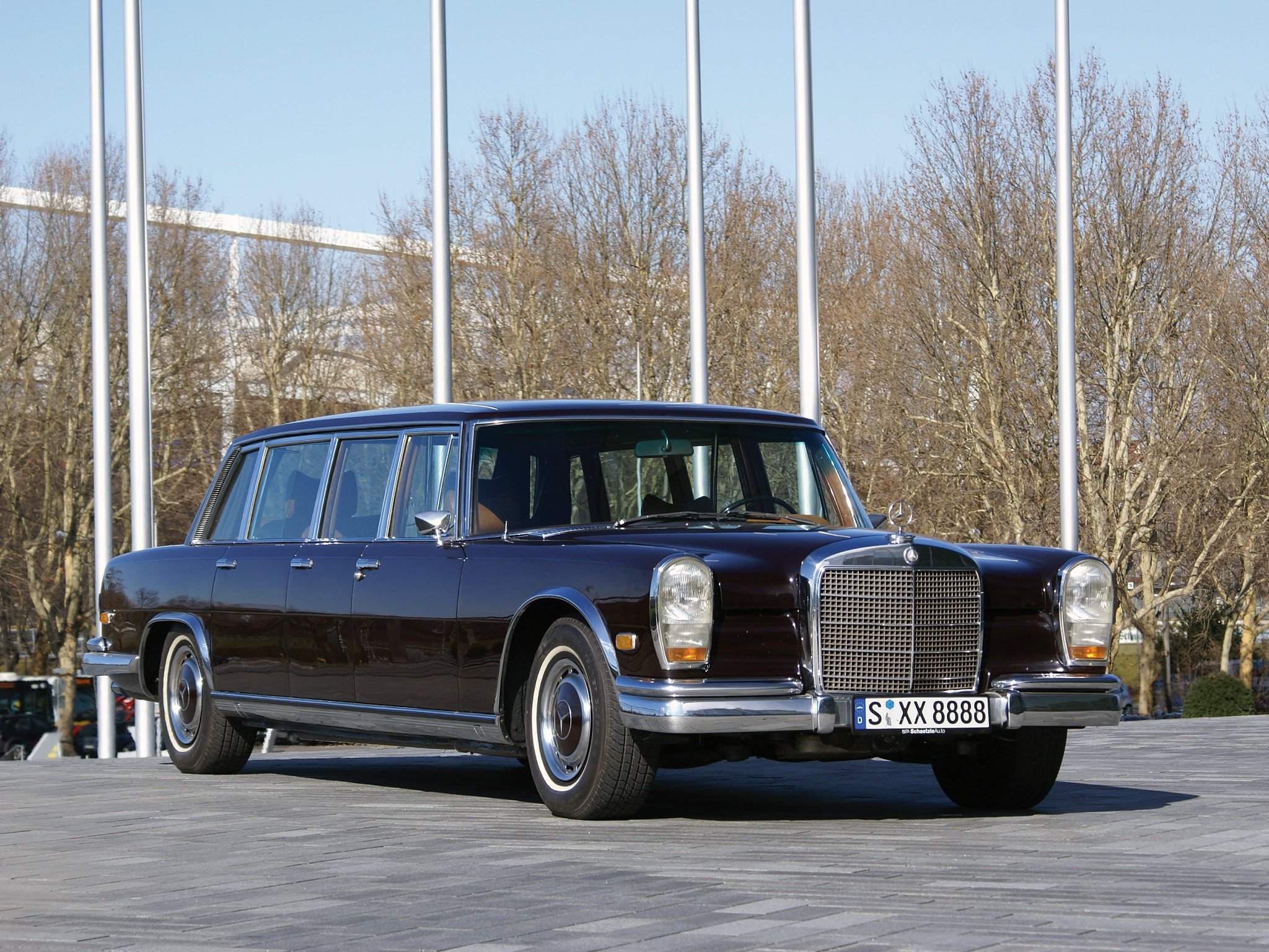 mercedes, Benz, 600, 6 door, Pullman, Limousine, Black, Classic, Cars, 1964 Wallpaper