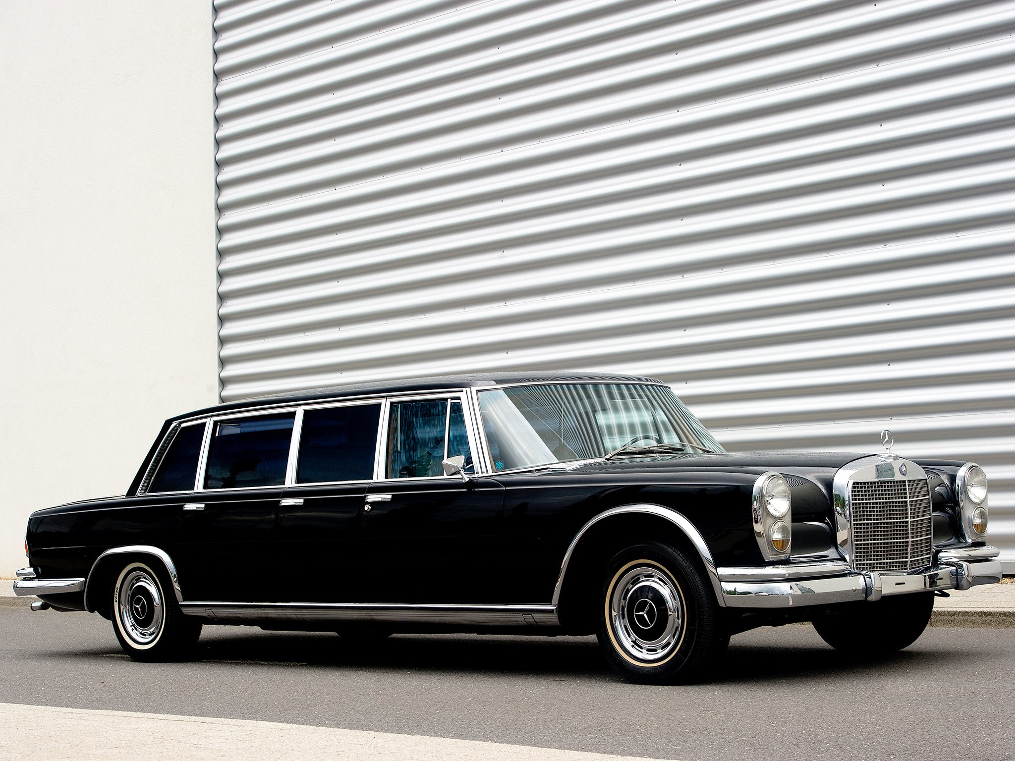 mercedes, Benz, 600, 6 door, Pullman, Limousine, Black, Classic, Cars, 1964 Wallpaper