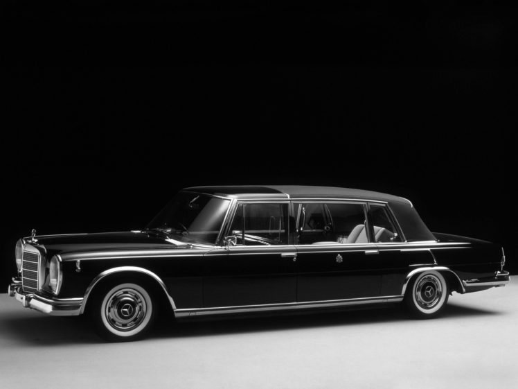 mercedes, Benz, 600, Pullman, Landaulet, Popemobile, Black, Classic, Cars, 1965 HD Wallpaper Desktop Background