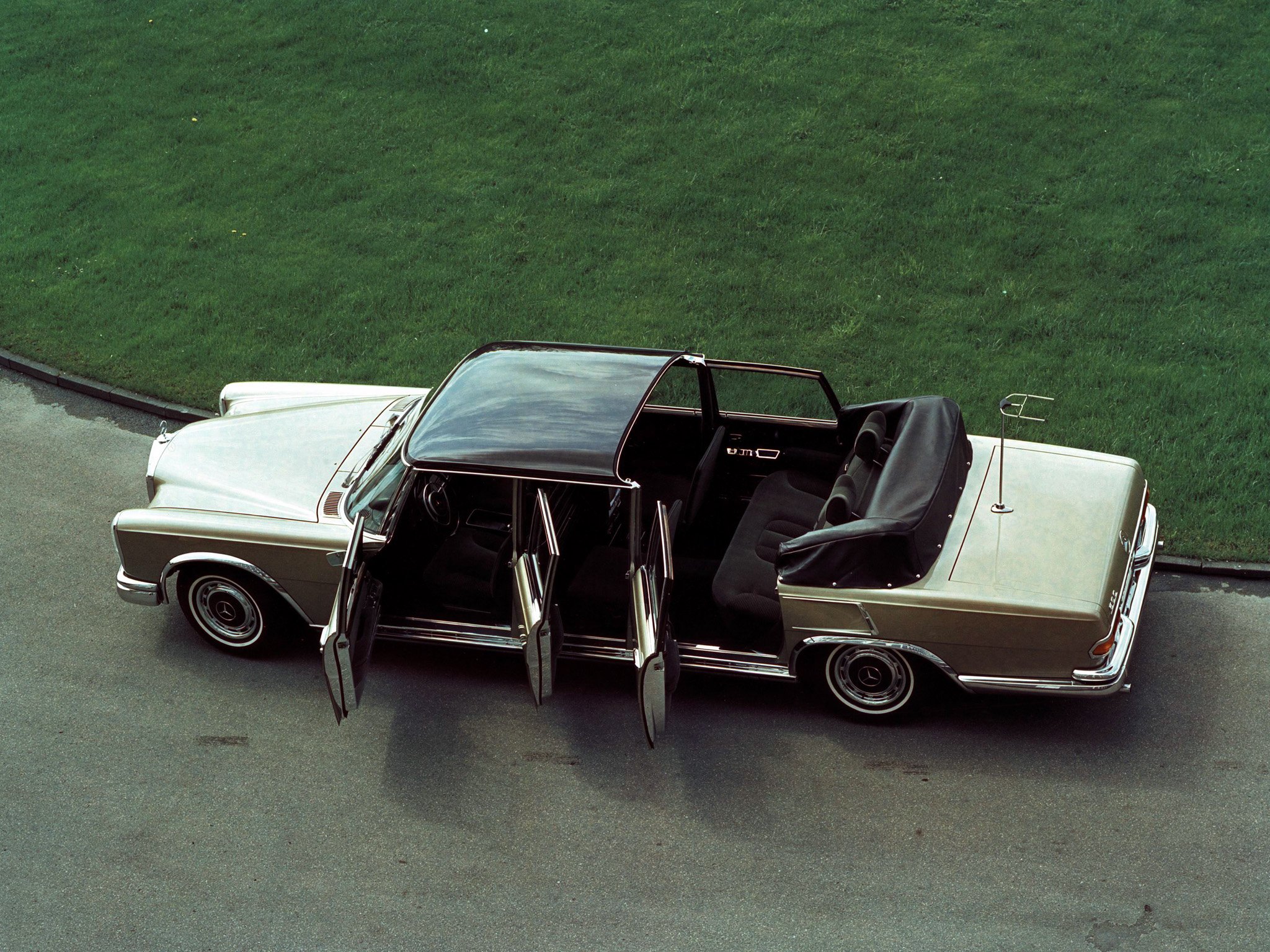 mercedes, Benz, 600, Pullman, Landaulet, Black, Classic, Cars, 1965 Wallpaper