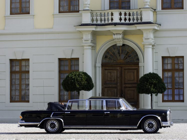 mercedes, Benz, 600, Pullman, Landaulet, Black, Classic, Cars, 1965 HD Wallpaper Desktop Background