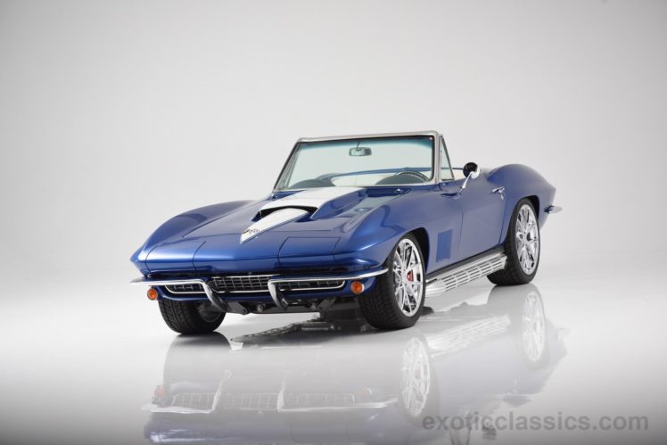 1967, Blue, Cars, Chevrolet, Classic, Convertible, Corvette, Stingray HD Wallpaper Desktop Background