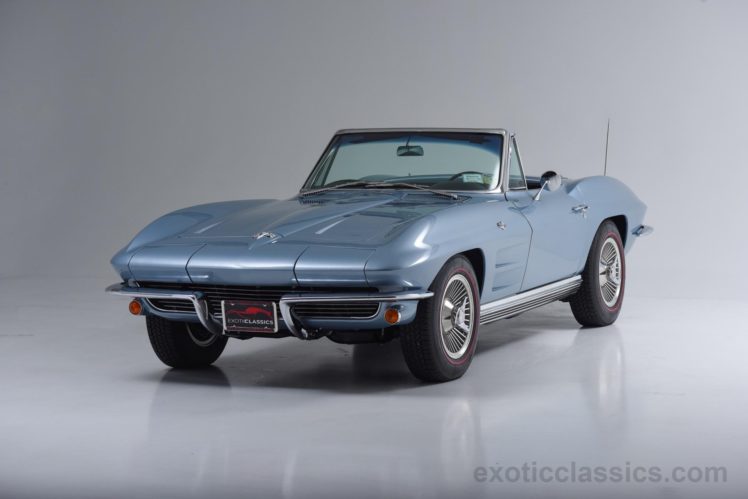 1964, Blue, Cars, Chevrolet, Classic, Convertible, Corvette, Stingray HD Wallpaper Desktop Background