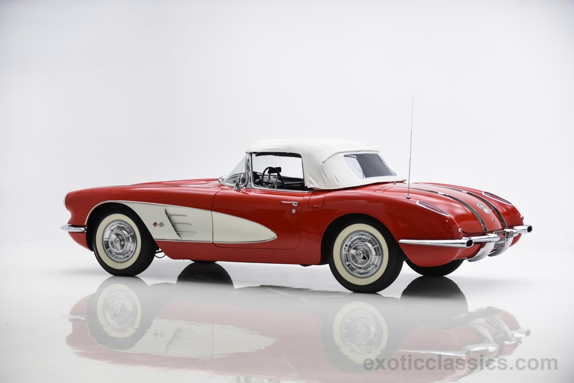 1958, C1, Red, Cars, Chevrolet, Classic, Convertible, Corvette, Stingray Wallpaper