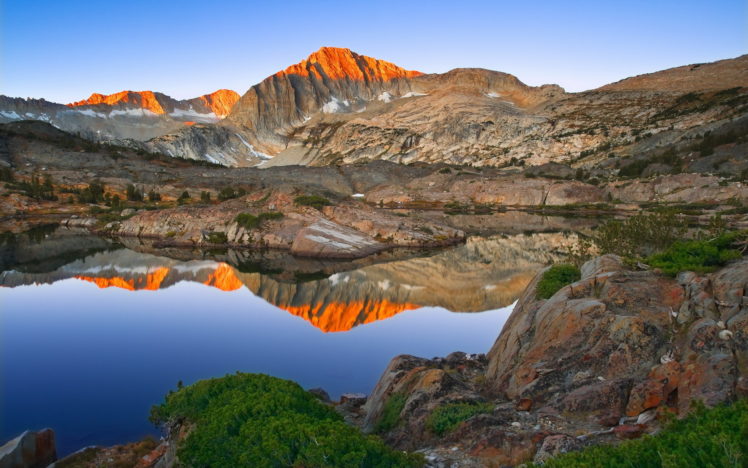 lake, Mountains, Landscape, Reflection HD Wallpaper Desktop Background
