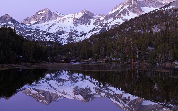landscape, Mountains, Lakes, Trees, Reflection HD Wallpaper Desktop Background