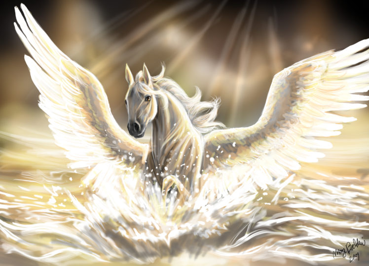 magical, Animals, Horses, Wings, Fantasy HD Wallpaper Desktop Background