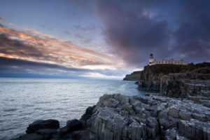 neist, Point, Lighthouse, Isle, Of, Skye, Lighthouse, Sea, Sunset