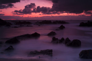 ocean, Sunset, Rocks, Stones, Beach