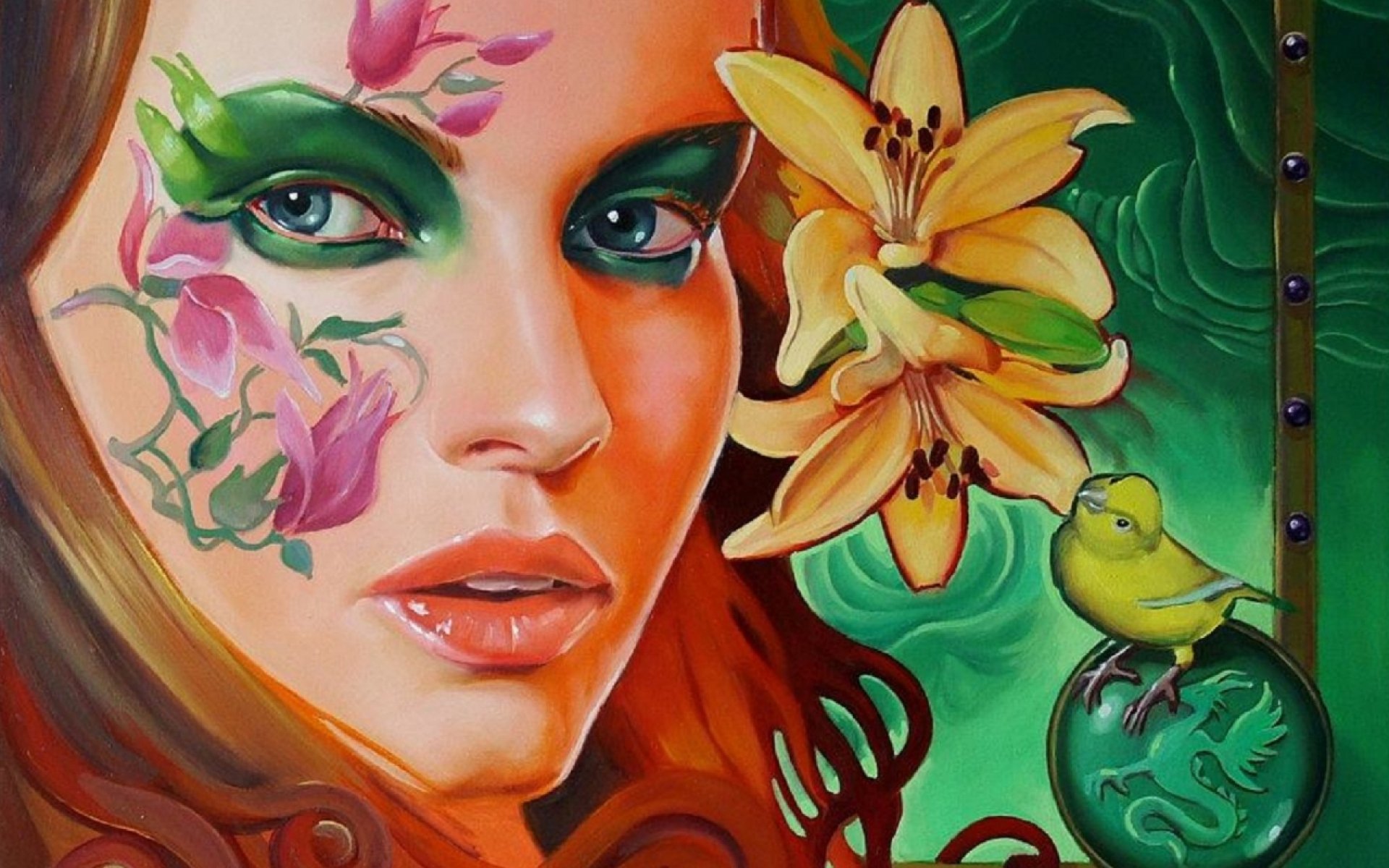 fantasy, Original, Art, Artistic, Artwork, Tattoo, Girls, Girl Wallpaper