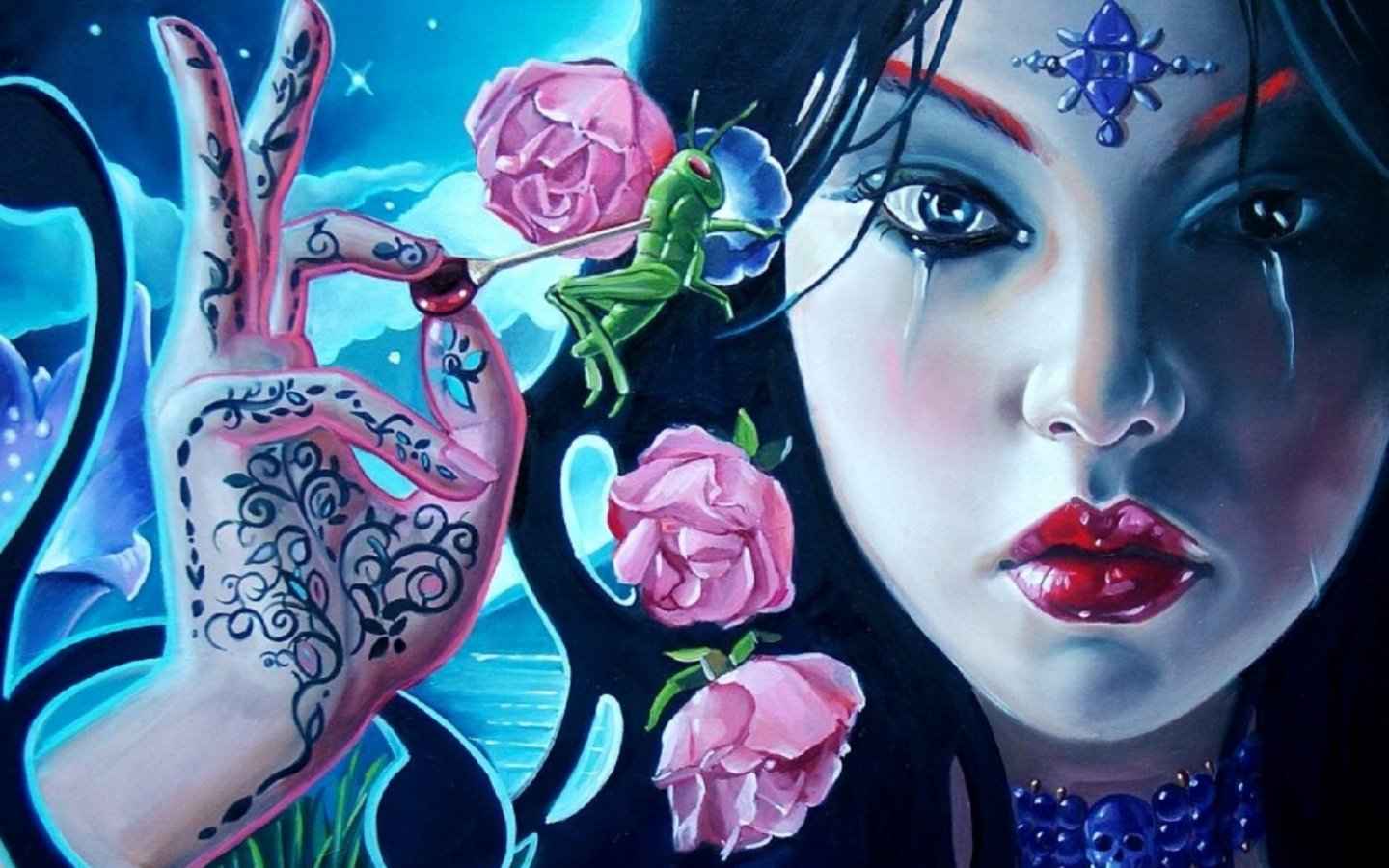 fantasy, Original, Art, Artistic, Artwork, Tattoo, Girls, Girl Wallpaper