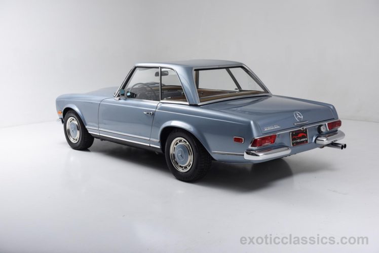 1969, Mercedes, 280 sl, Roadster, Cars, Classic, Blue HD Wallpaper Desktop Background