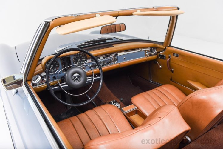 1969, Mercedes, 280 sl, Roadster, Cars, Classic, Blue HD Wallpaper Desktop Background