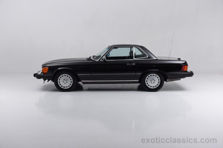 1988, Mercedesbenz, 560 sl, Roadster, Cars, Classic, Black HD Wallpaper Desktop Background