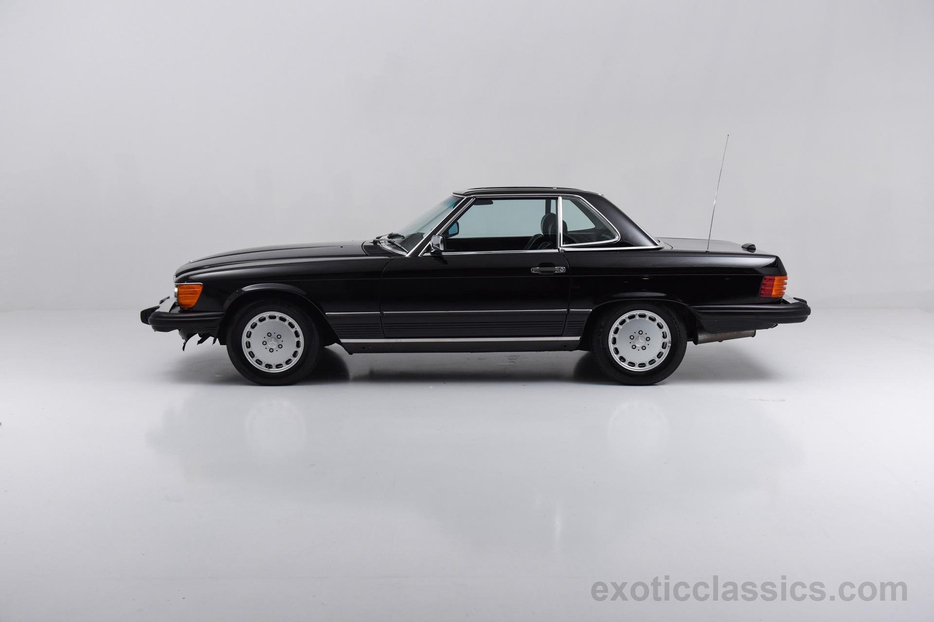 1988, Mercedesbenz, 560 sl, Roadster, Cars, Classic, Black Wallpaper