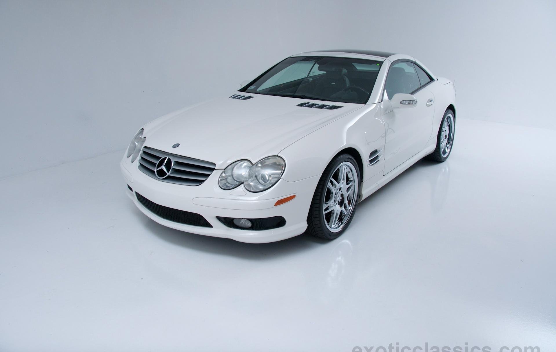 2003, Mercedes, Sl 55, Amg, Cars, Roadster, White Wallpaper