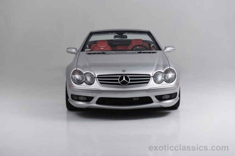 2004, Mercedes, Sl 55, Amg, Cars, Roadster, Silver HD Wallpaper Desktop Background