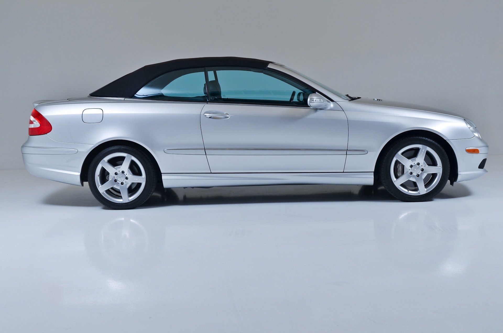 2005, Mercedes, Clk 500, Convertible, Silver, Cars Wallpaper