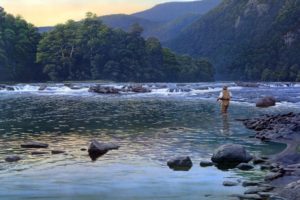 al, Agnew, Almost, Heaven, Painting, Nature, Mountain, River, Mountains, Fishing, Sports, Mood, Men