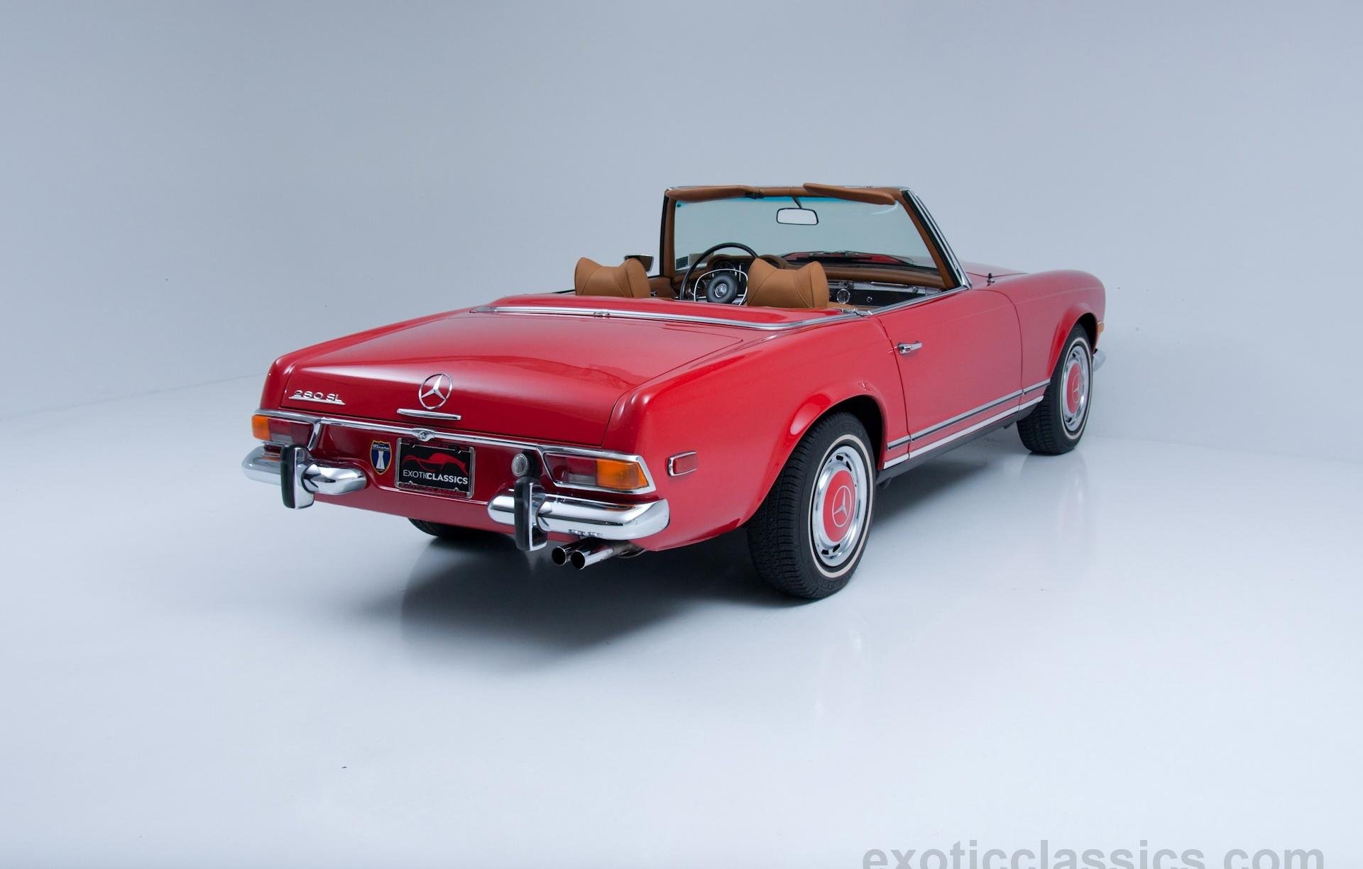 1970, Mercedes, 280 sl, Classic, Roadster, Cars, Red Wallpaper