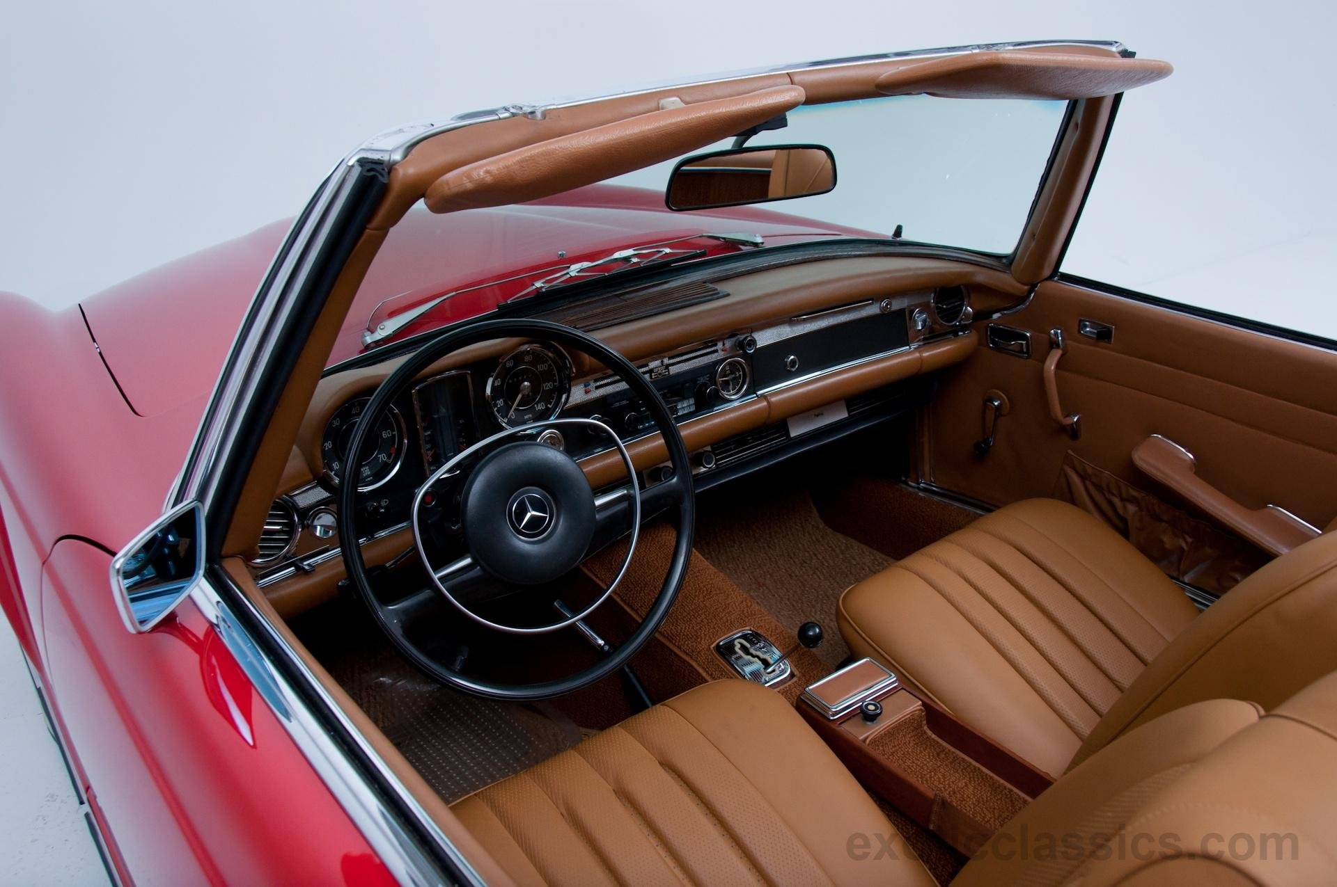 1970, Mercedes, 280 sl, Classic, Roadster, Cars, Red Wallpaper
