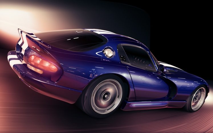 art, Car, Dodge, Viper, Gts, Speed, Minimalism, Supercar HD Wallpaper Desktop Background