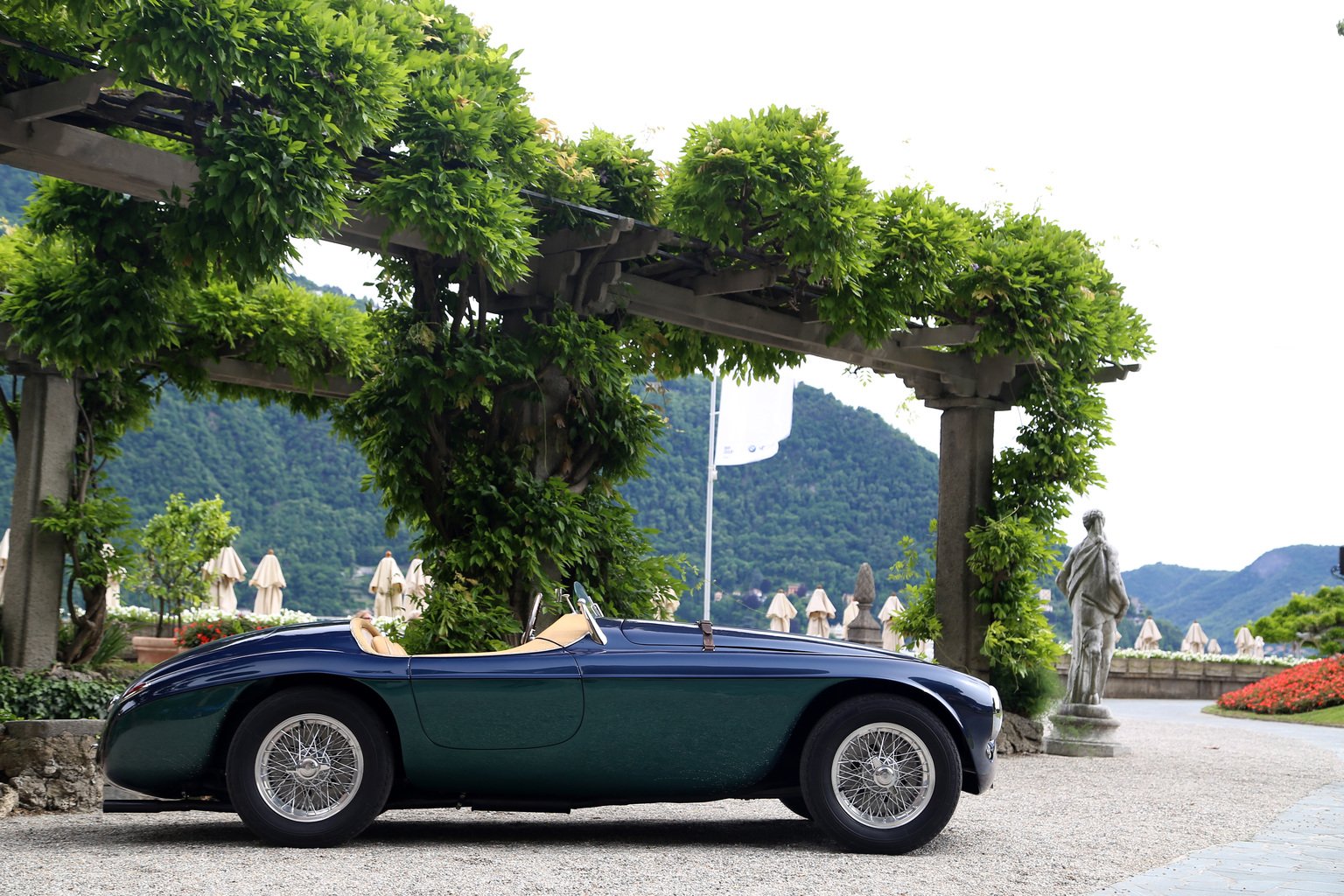 1950, Ferrari, 166 mm, Barchetta, Classic, Cars, Blue Wallpaper