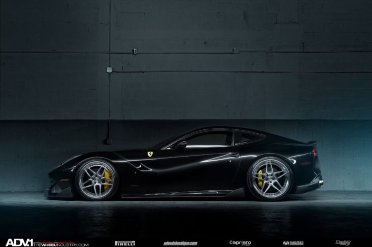 adv, 1, Wheels, Gallery, Ferrari, F12, Coupe, Cars, Black, Modified HD Wallpaper Desktop Background